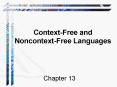 ContextFree and NoncontextFree Languages PowerPoint PPT Presentation