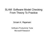 SLAM :Software Model Checking From Theory To Practice