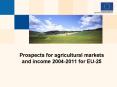 Prospects for agricultural markets and income 2004-2011 for EU-25 PowerPoint PPT Presentation