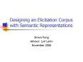 Designing an Elicitation Corpus with Semantic Representations PowerPoint PPT Presentation