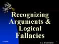 Recognizing Arguments PowerPoint PPT Presentation