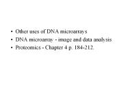 Other uses of DNA microarrays