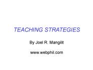 TEACHING STRATEGIES