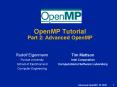 OpenMP Tutorial Part 2: Advanced OpenMP PowerPoint PPT Presentation