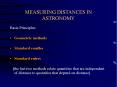 MEASURING DISTANCES IN ASTRONOMY PowerPoint PPT Presentation