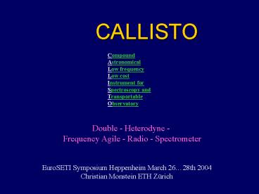 CALLISTO