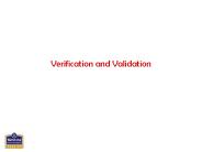 Verification and Validation