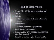 End-of-Term Projects