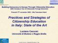 Practices and Strategies of Citizenship Education in Italy: State of the Art PowerPoint PPT Presentation