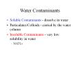 Water Contaminants PowerPoint PPT Presentation