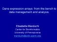 Gene expression arrays: from the bench to data management and analysis. PowerPoint PPT Presentation
