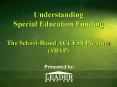 Understanding Special Education Funding The SchoolBased ACCESS Program SBAP PowerPoint PPT Presentation