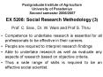 Postgraduate Institute of Agriculture University of Peradeniya Second semester 2006/2007  EX 5208: Social Research Methodology (3) PowerPoint PPT Presentation