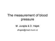 The measurement of blood pressure
