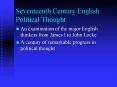 Seventeenth Century English Political Thought PowerPoint PPT Presentation