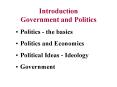 Introduction Government and Politics PowerPoint PPT Presentation