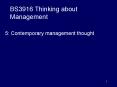 BS3916 Thinking about Management PowerPoint PPT Presentation