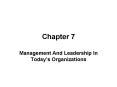 Management And Leadership In Todays Organizations PowerPoint PPT Presentation