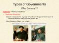 Types of Governments PowerPoint PPT Presentation