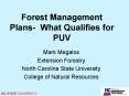 Forest Management Plans What Qualifies for PUV PowerPoint PPT Presentation