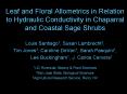 Leaf and Floral Allometrics in Relation to Hydraulic Conductivity in Chaparral and Coastal Sage Shru PowerPoint PPT Presentation