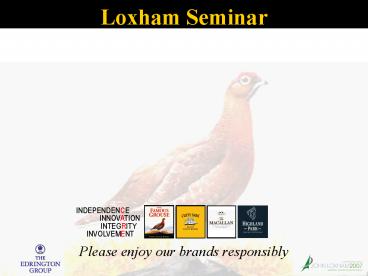 Please enjoy our brands responsibly