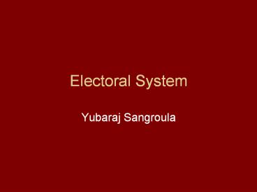 Electoral System