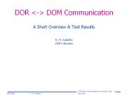 DOR <-> DOM Communication