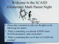 Welcome to the SCASD Elementary Math Parent Night PowerPoint PPT Presentation