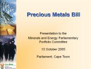 Precious Metals Bill
