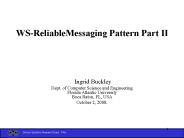 WS-ReliableMessaging Pattern Part II