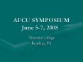AFCU SYMPOSIUM June 57, 2008 PowerPoint PPT Presentation