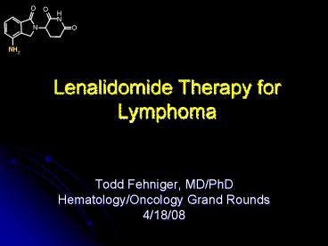 Lenalidomide Therapy for Lymphoma