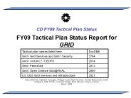 FY09 Tactical Plan Status Report for GRID