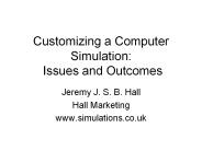 Customizing a Computer Simulation: Issues and Outcomes