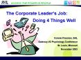 The Corporate Leaders Job: PowerPoint PPT Presentation