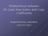 Relationships between LAI (Leaf Area Index) and Crop-Coefficients