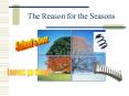 The Reason for the Seasons PowerPoint PPT Presentation