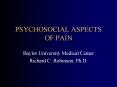 PSYCHOSOCIAL ASPECTS OF PAIN PowerPoint PPT Presentation