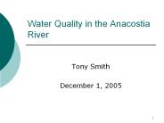 Water Quality in the Anacostia River