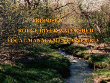 ROUGE RIVER WATERSHED