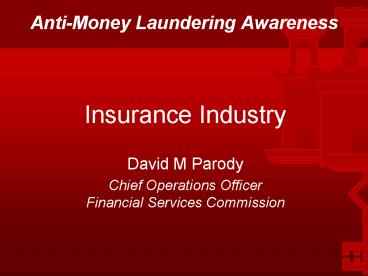 AntiMoney Laundering Awareness