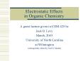 Electrostatic Effects in Organic Chemistry PowerPoint PPT Presentation
