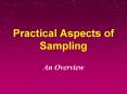 Practical Aspects of Sampling PowerPoint PPT Presentation