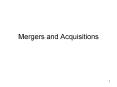 Mergers and Acquisitions PowerPoint PPT Presentation