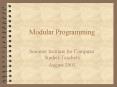 Modular Programming PowerPoint PPT Presentation
