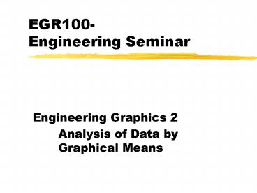 EGR100-      Engineering Seminar