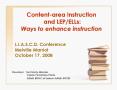 Contentarea Instruction and LEPELLs: Ways to enhance instruction PowerPoint PPT Presentation