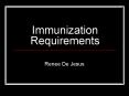 Immunization Requirements PowerPoint PPT Presentation