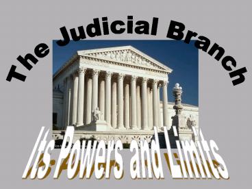 The Judicial Branch